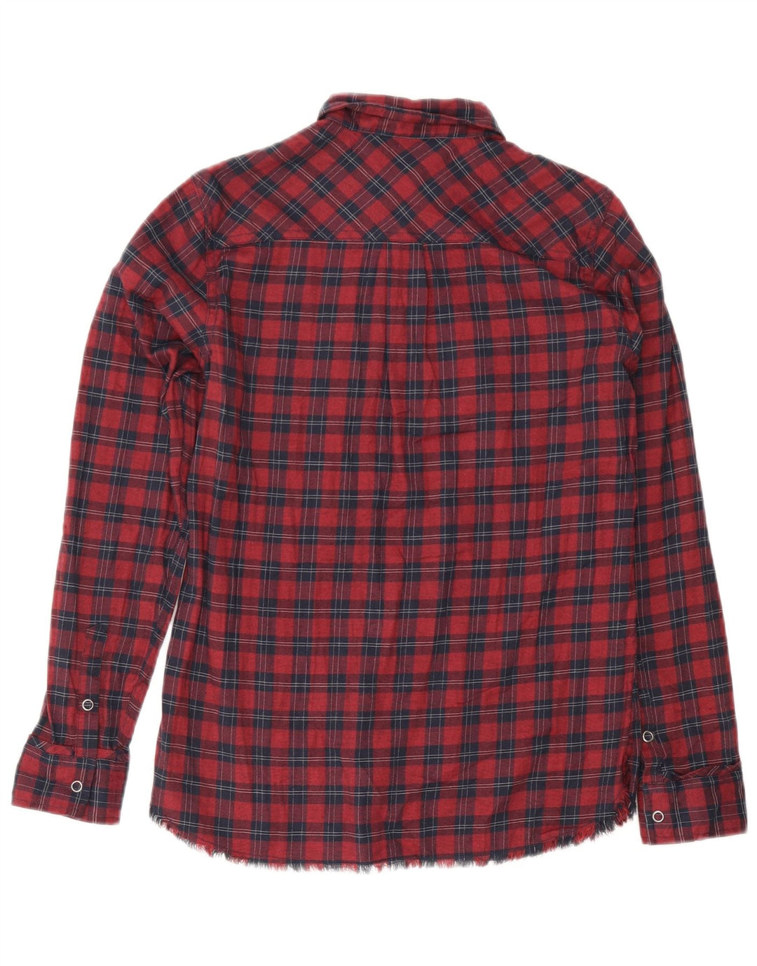 Eddie Bauer Oversized skjorte til kvinder UK 6 XS rød ternet bomuld