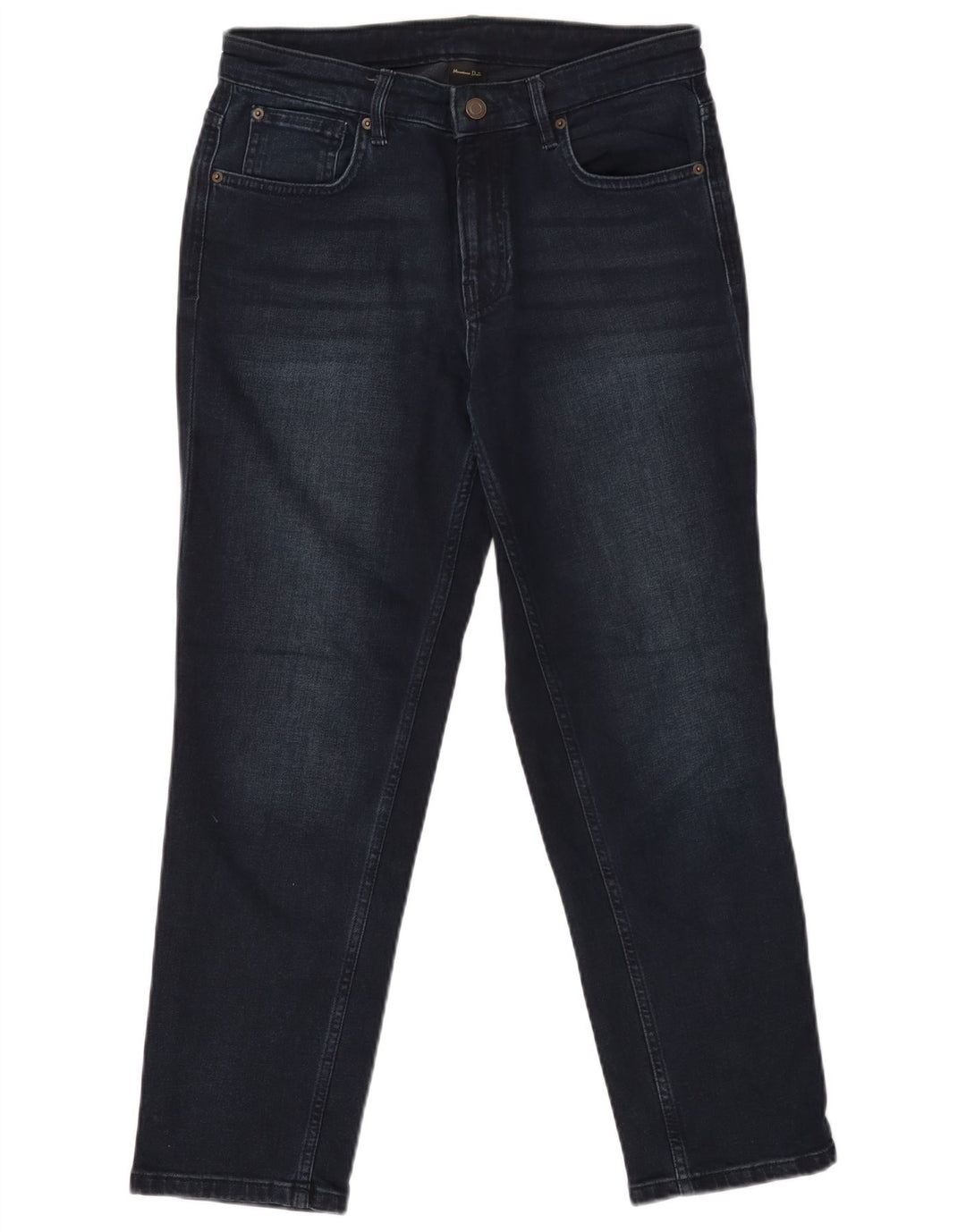 MASSIMO DUTTI Dame-tilspidsede jeans EU 40 Medium W30 L27 Marineblå Bomuld