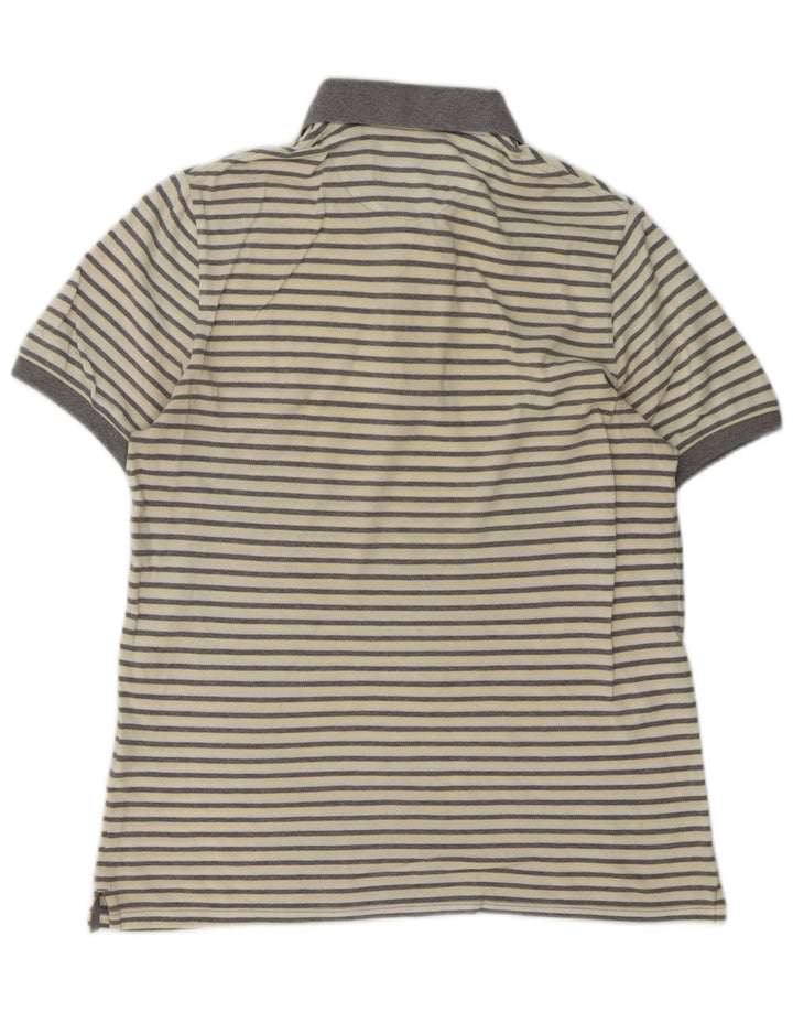 Lyle & Scott Herre poloshirt Medium Off White Stribet bomuld