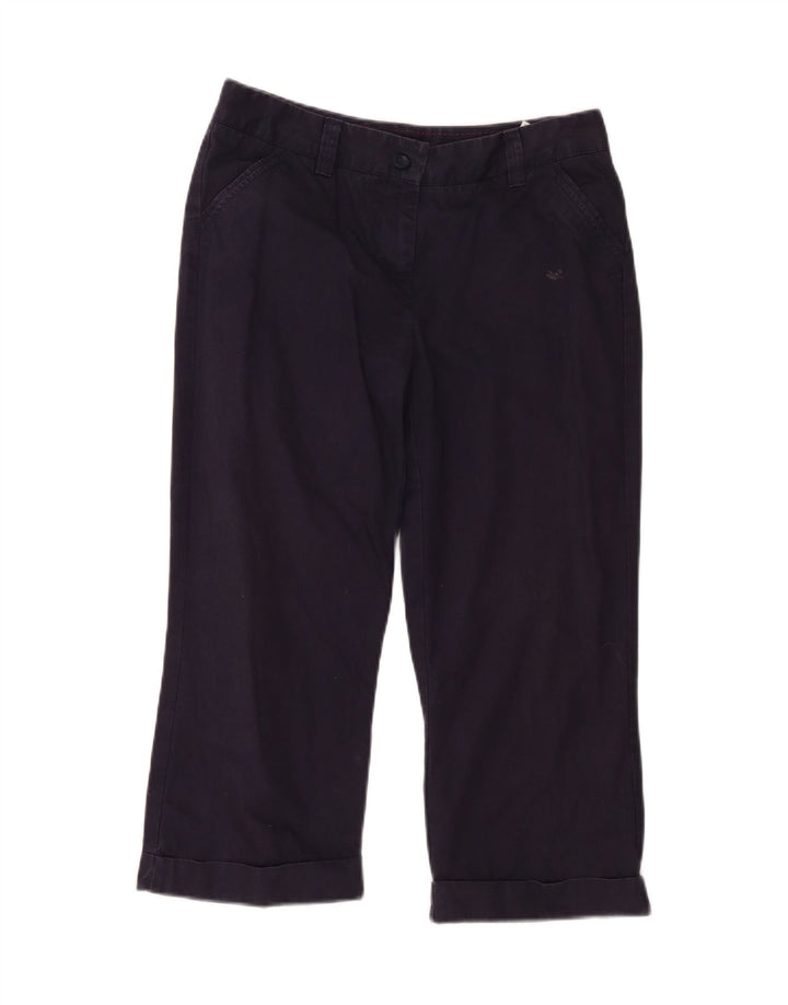 Marks & Spencer Dame Capri Bukser UK 10 Small W30 L21 Navy Blue