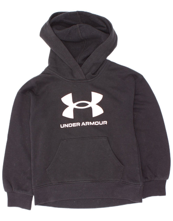 Under Armour drenge grafisk hættetrøje 4-5 år sort bomuld