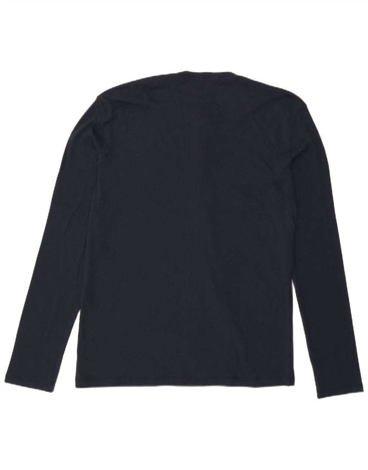 Benetton Herre Top Langærmet 2XL Navy Blue Bomuld