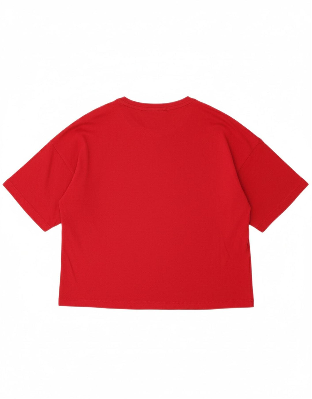 PUMA Womens Oversized Crop Graphic T-Shirt Top UK 14 Medium Red Cotton Vintage Puma and Second-Hand Puma from Messina Hembry 
