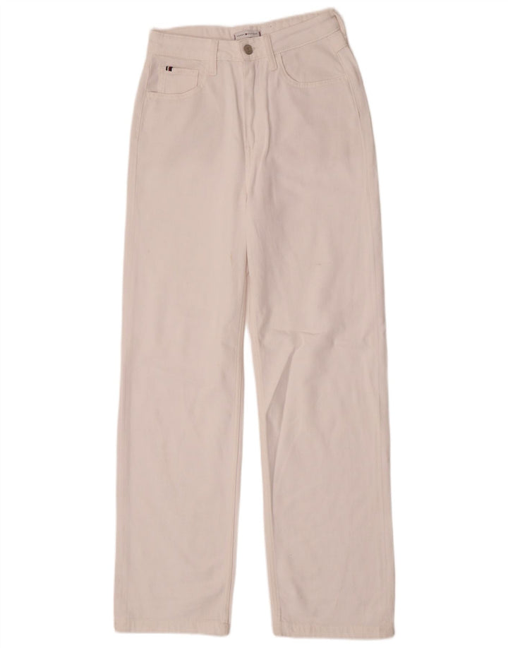Tommy Hilfiger Lige Jeans til kvinder W27 L30 Hvid Bomuld