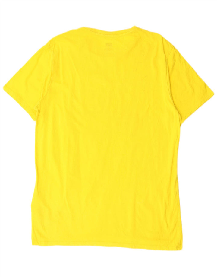 Levi's Herre Peanuts Grafisk T-Shirt Top Stor Gul Bomuld