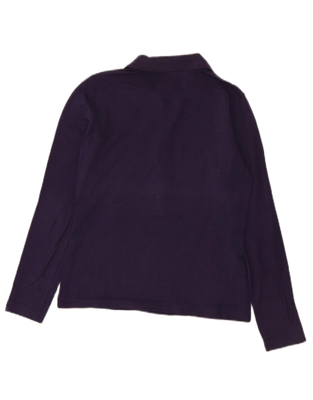LACOSTE Womens Long Sleeve Polo Shirt Size 40 Medium Navy Blue Cotton