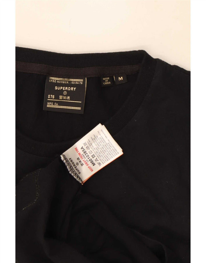 Superdry Herre grafisk top Langærmet medium sort bomuld