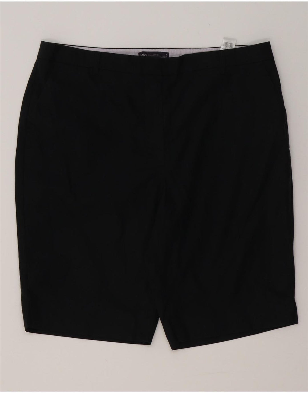 MARKS & SPENCER Chino-shorts til kvinder UK 16 Large 36 Black Polyester