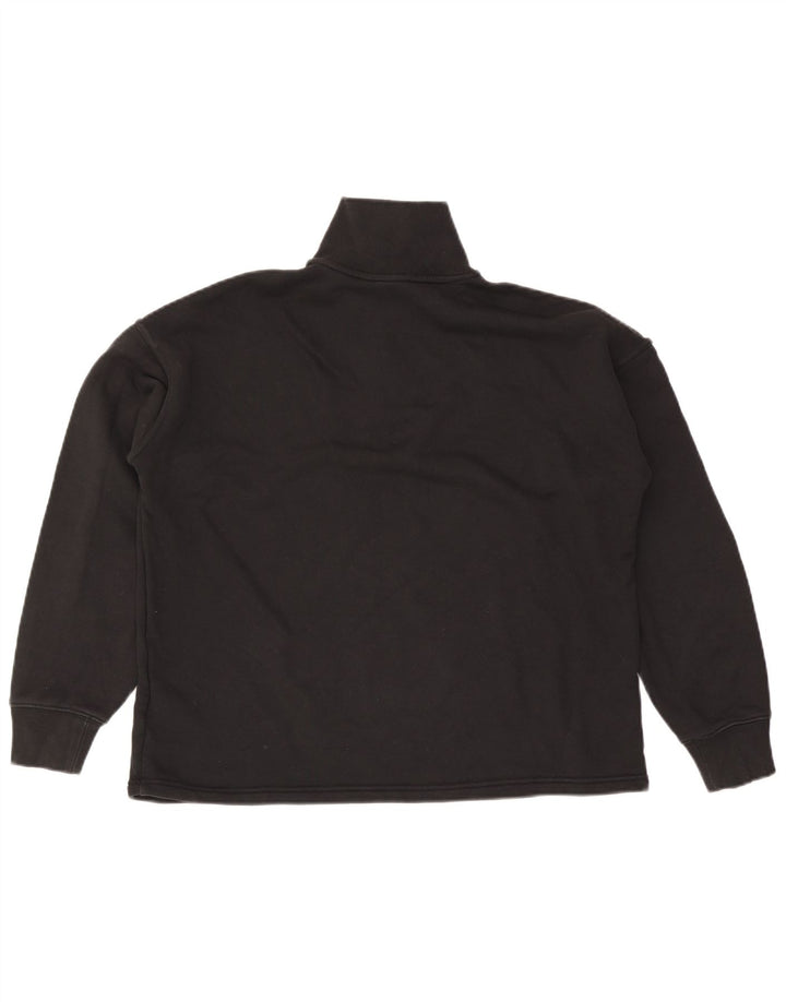 Adidas Dame Oversized Sweatshirt Jumper UK 10 Small Black Bomuld