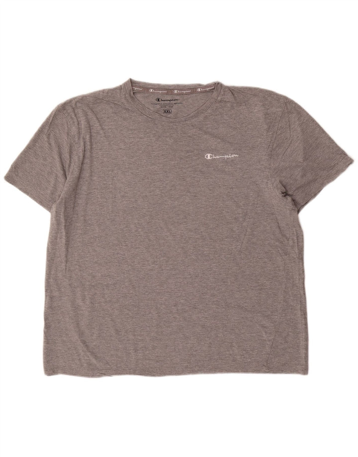 Champion Herre T-Shirt Top 2XL Grå Flecked