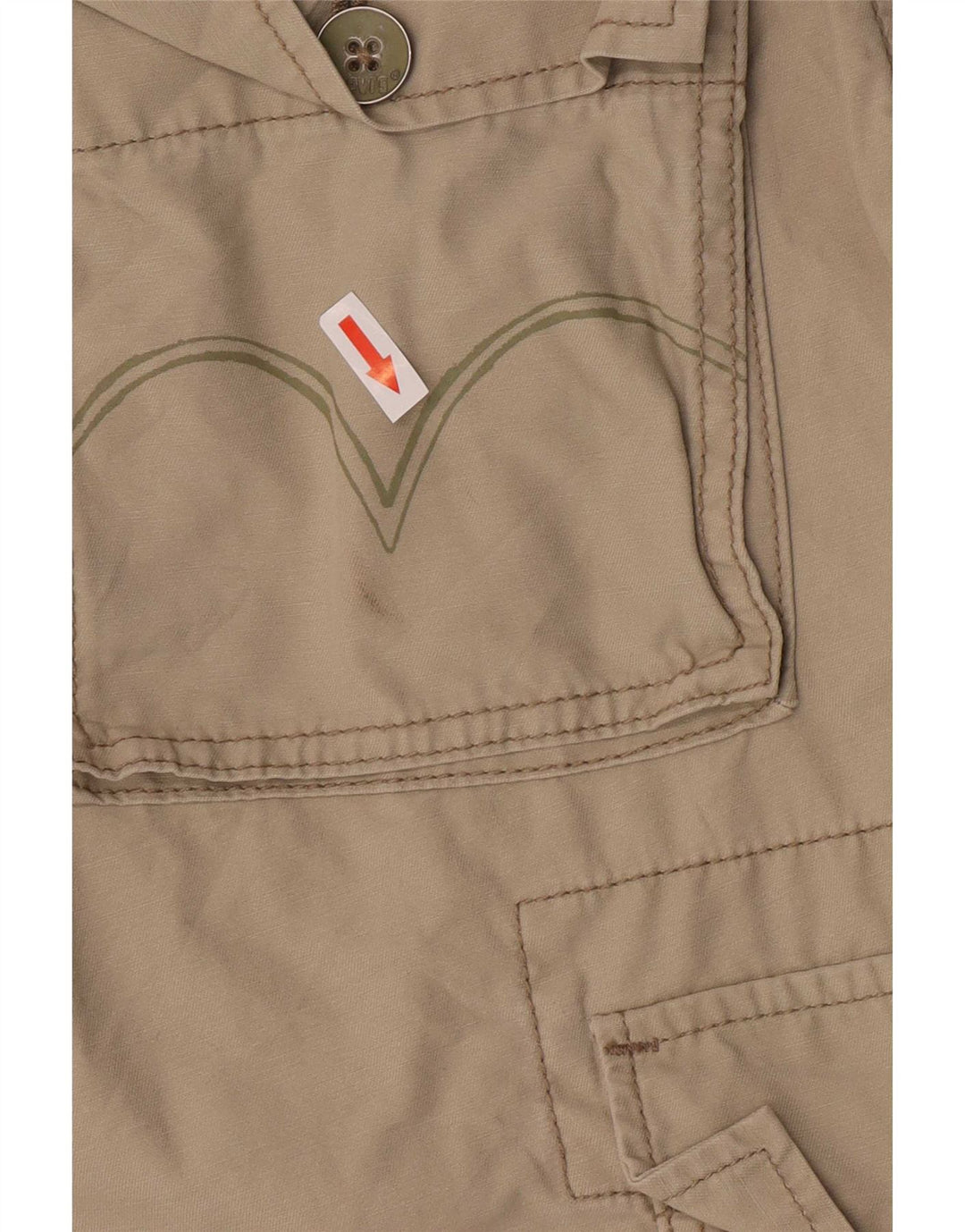 Levi's Herre Cargo Shorts Medium W32 Khaki Bomuld