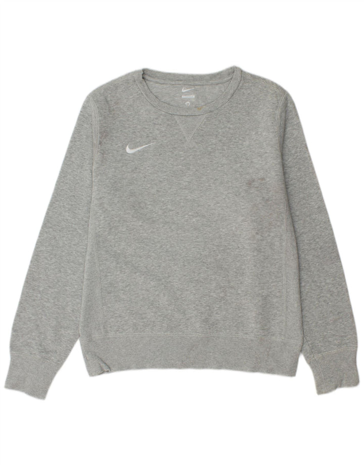 Nike Sweatshirt til mænd, lille grå flækket bomuld