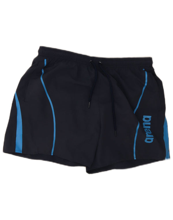 Arena Herre grafiske sportsshorts XL Marineblå Colourblock Polyester