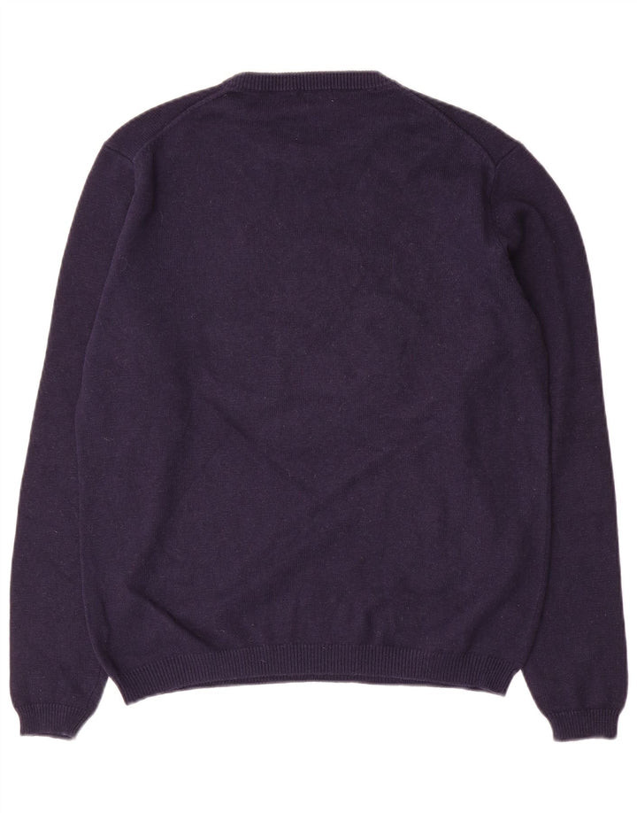 Sun68 Herre grafisk rund hals sweater medium marineblå uld