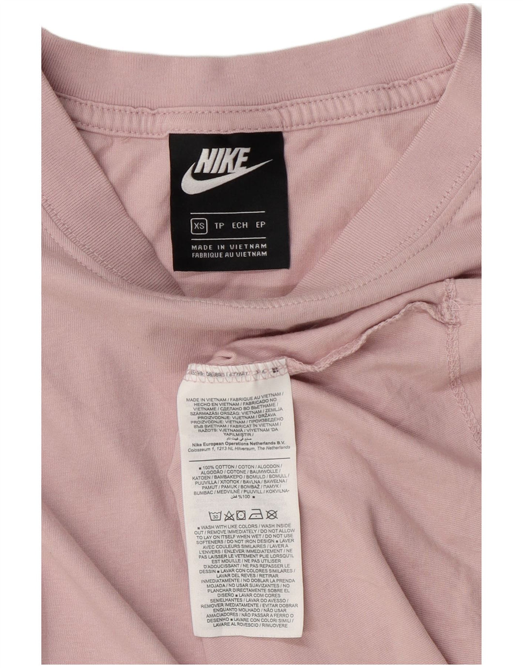 Nike herre T-shirt top XS Pink bomuld