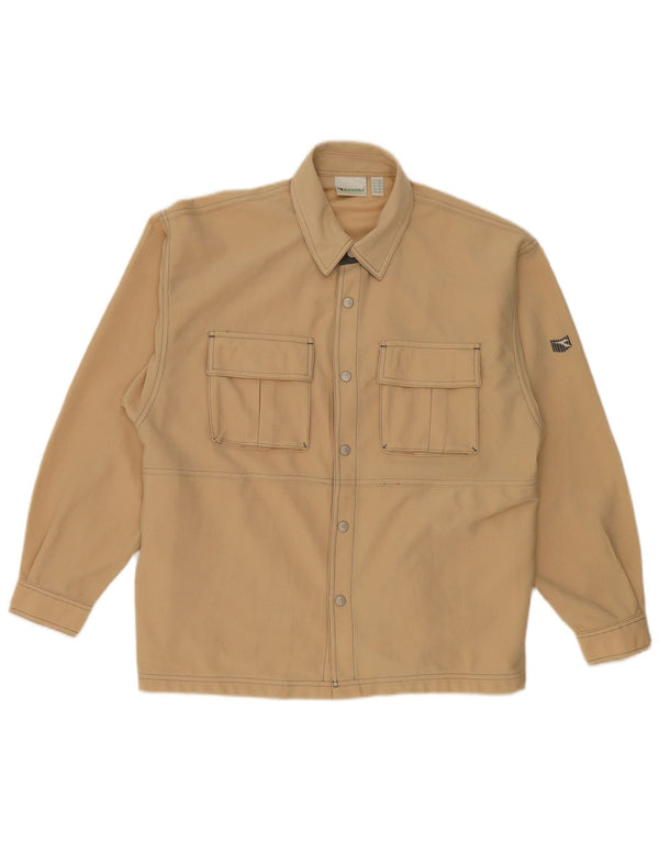 Diadora Herre Loose Fit skjorte UK 36 Small Beige Polyester
