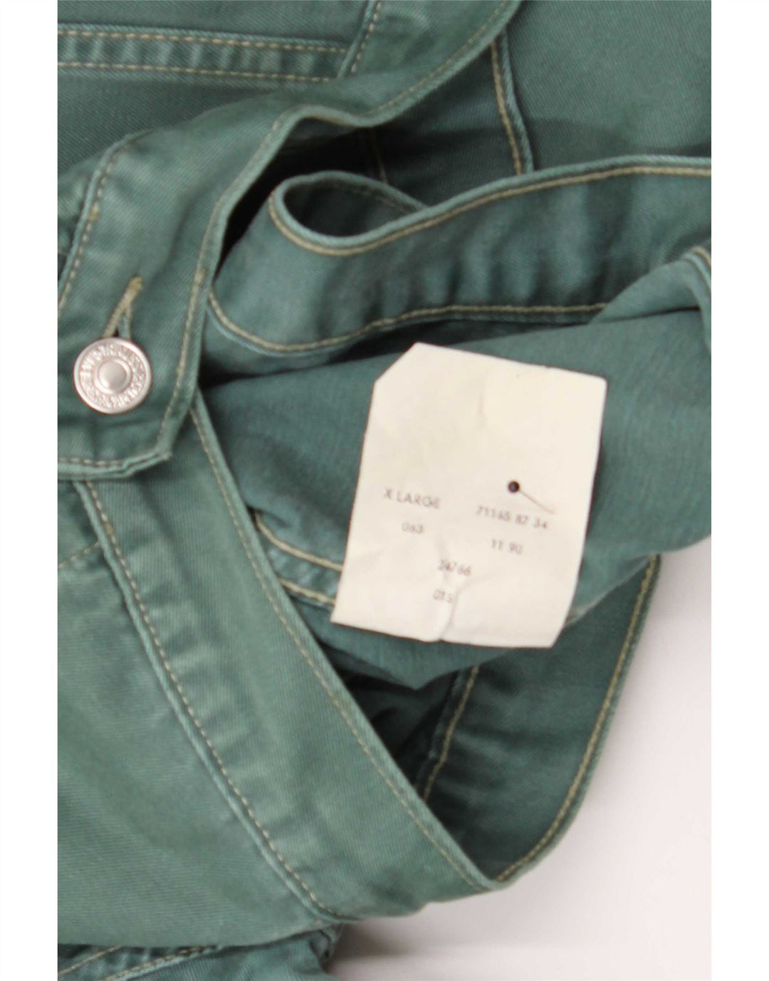 Levi's Herre denimjakke UK 42 XL Grøn Bomuld