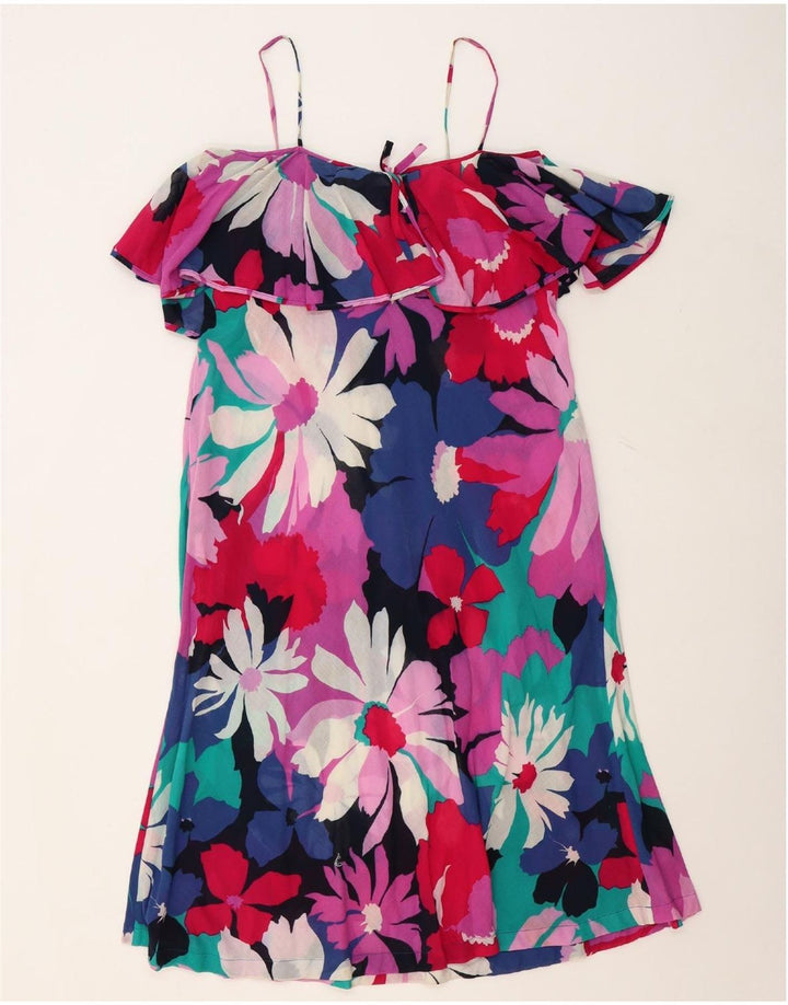 VINTAGE Womens Sundress IT 44 Medium Multicoloured Floral Cotton Vintage Vintage and Second-Hand Vintage from Messina Hembry 