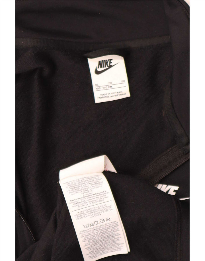 Nike drenge grafisk træningsdragt topjakke 12-13 år XL sort polyester