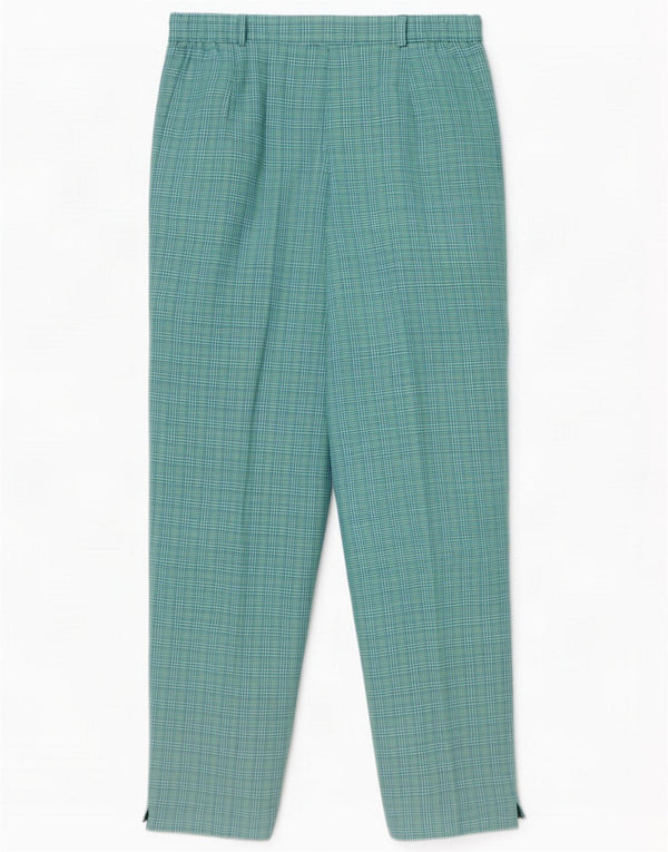 Lucia Dame Pegged Suit Trousers IT 36 XS W24 L28 Turkis Houndstooth