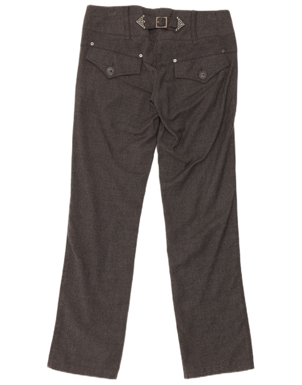 Pinko Womens Regular Casual Bukser UK 8 Small W30 L29 Grå Uld