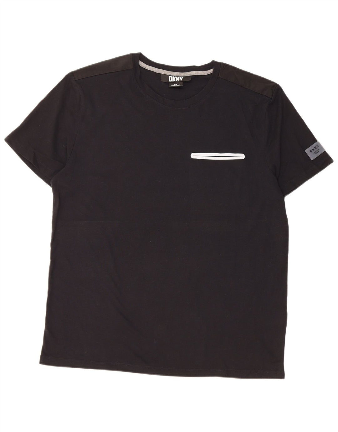 Dkny Herre T-Shirt Top Stor Sort Bomuld
