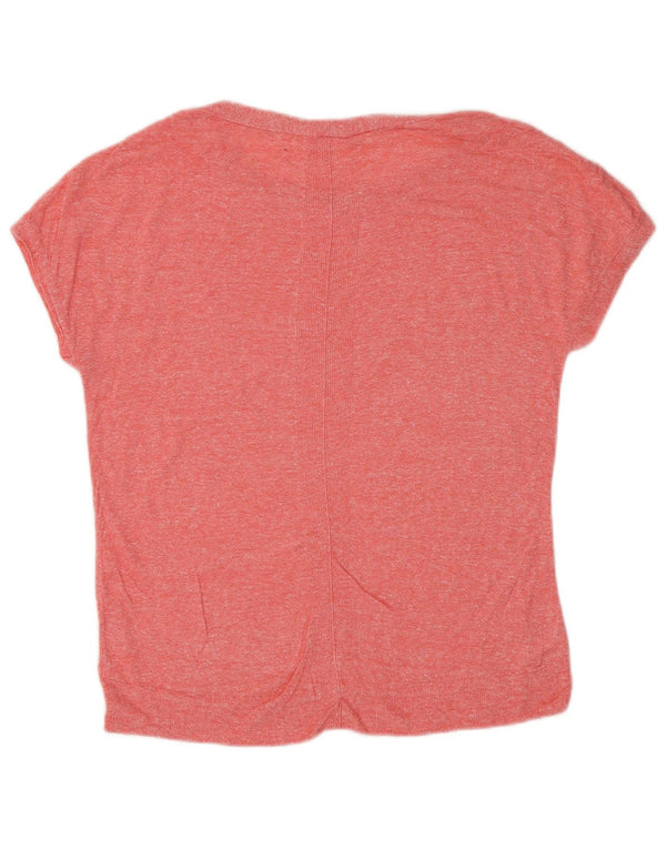 Gap Womens Tall Oversized grafisk T-shirt Top UK 10 Small Pink Flecked