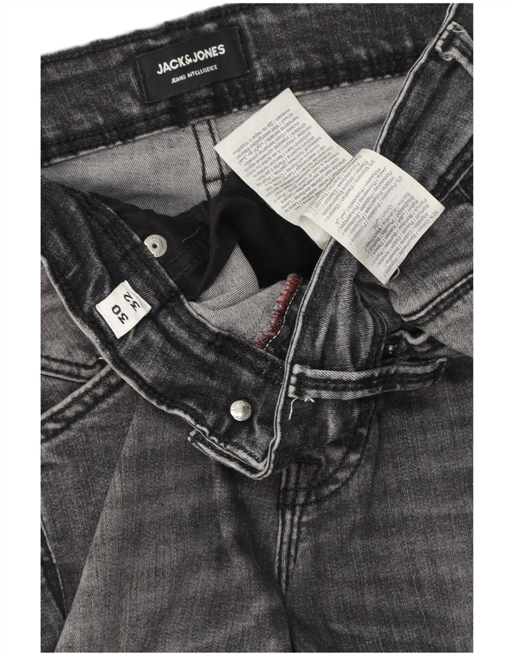 Jack & Jones Herre GLENN Slim Jeans W30 L32 Grå Bomuld