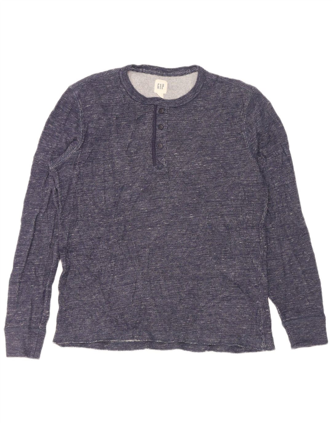 Gap Herre Top Langærmet Medium Blå Flecked