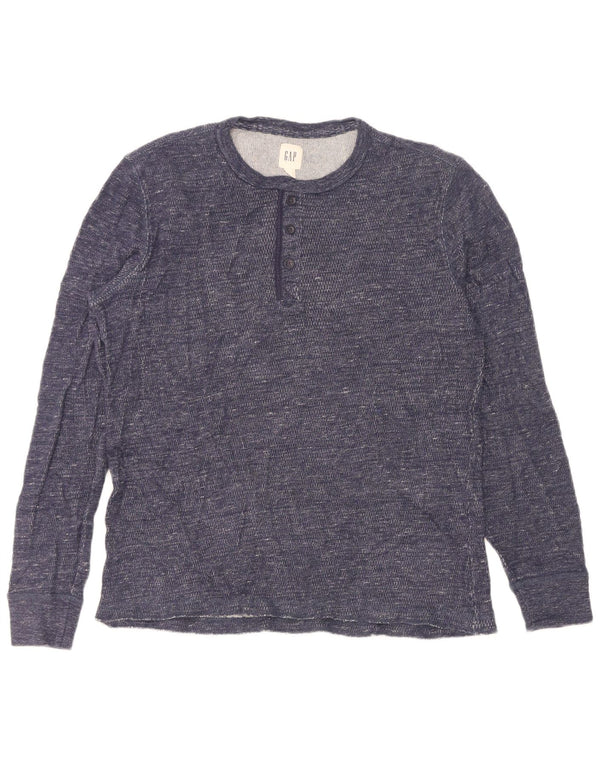 Gap Herre Top Langærmet Medium Blå Flecked
