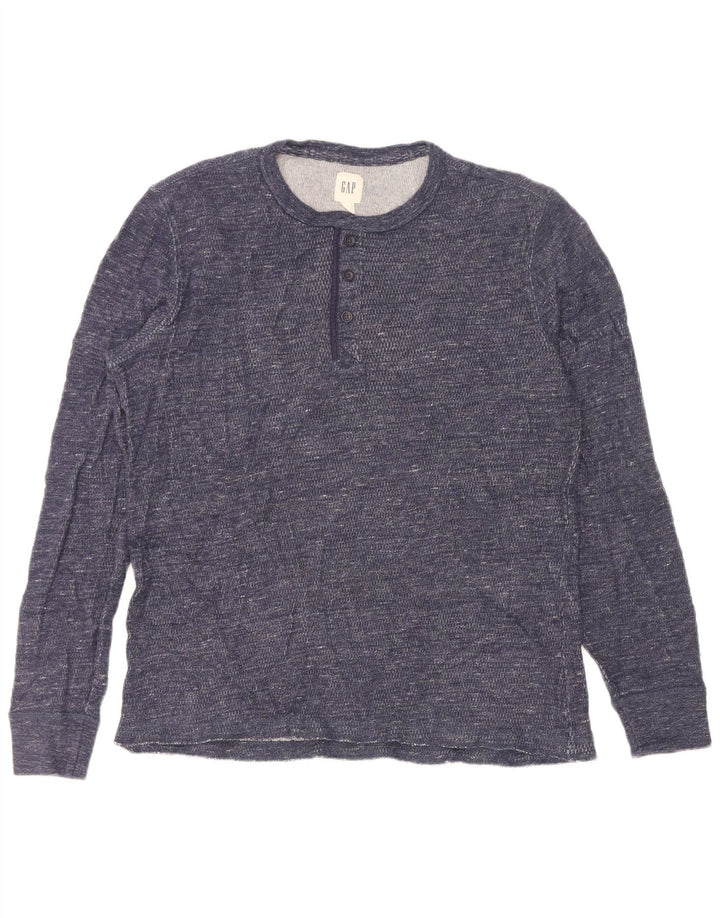 Gap Herre Top Langærmet Medium Blå Flecked