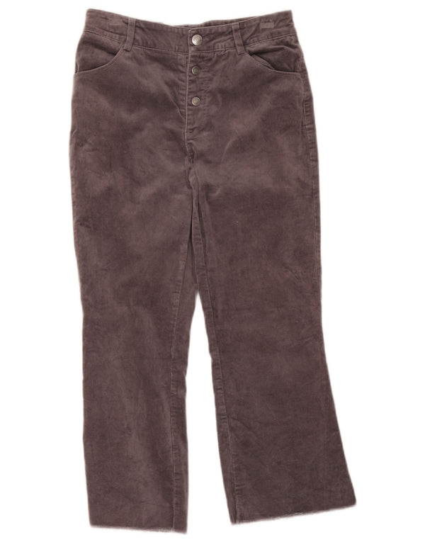 Benetton Girls Velvet Casual Bukser 11-12 år 2XL W28 L21 Grå Bomuld