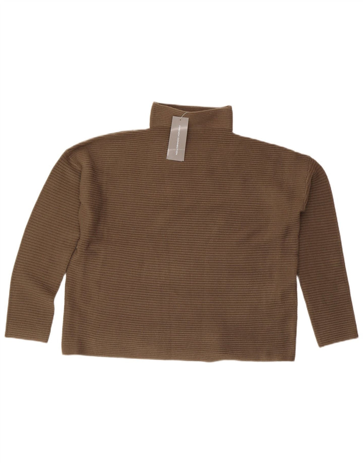French Connection Dame Turtle Neck Jumper Sweater UK 10 Small Khaki
