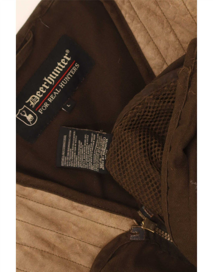 Deerhunter Herre Gilet UK 40 Large Brown Colourblock Bomuld