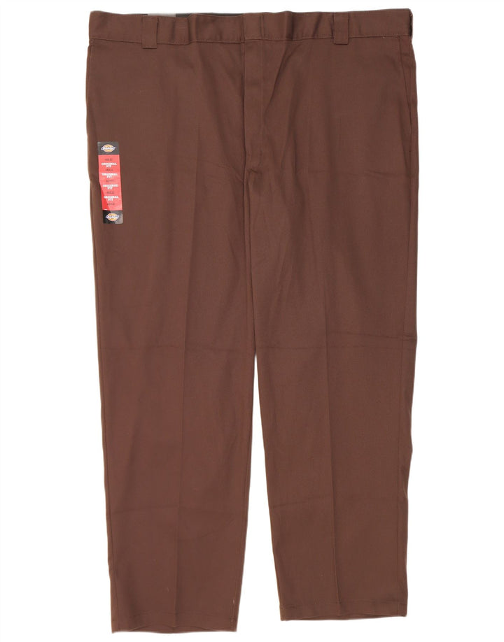 Dickies Herre Lige Original Fit Chino Bukser W48 L32 Brun Polyester