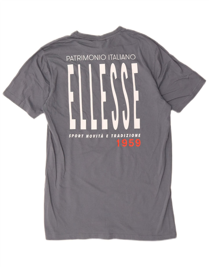 Ellesse Herre Grafisk T-Shirt Top Lille Grå Bomuld