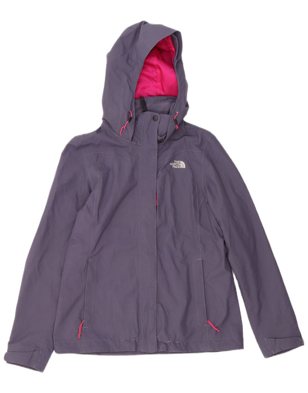 The North Face Regnjakke med hætte til kvinder UK 12 Medium Lilla Nylon