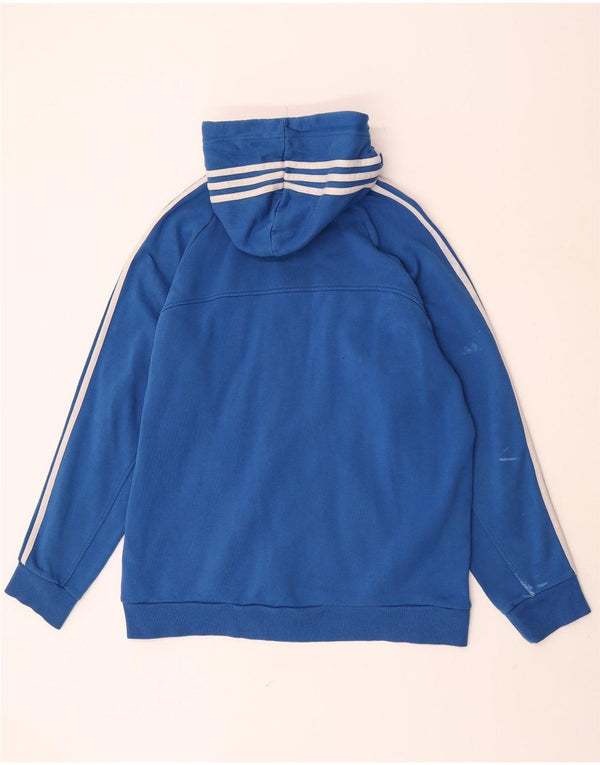 Adidas Hættetrøje med lynlås til mænd XL Blå bomuld