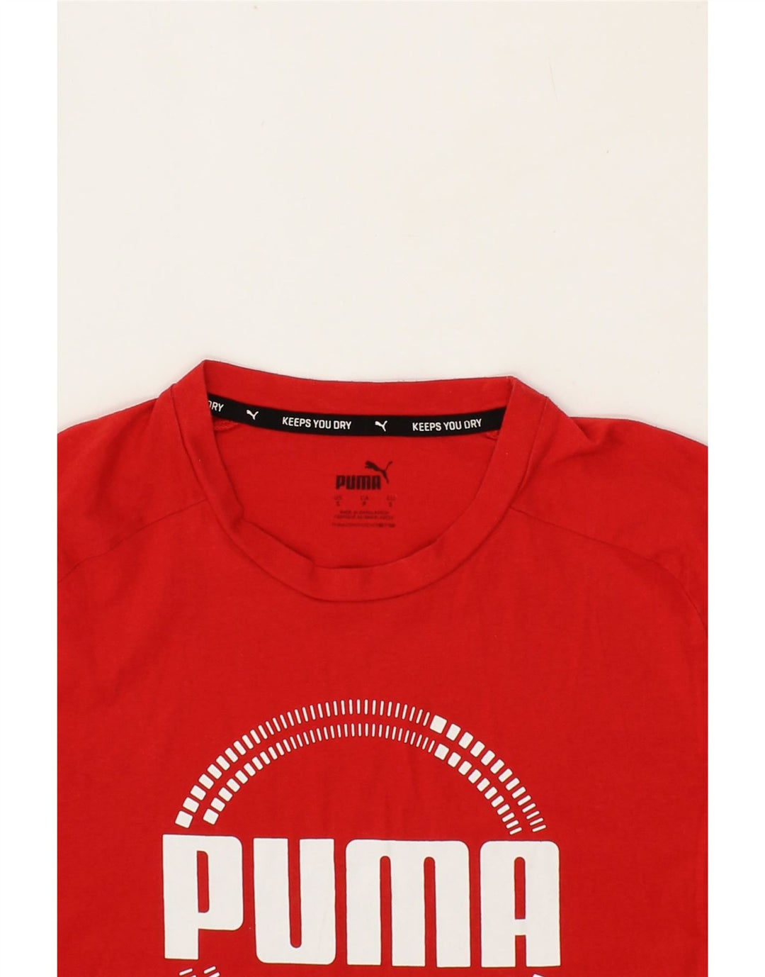 PUMA Mens Graphic T-Shirt Top Small Red Cotton Vintage Puma and Second-Hand Puma from Messina Hembry 