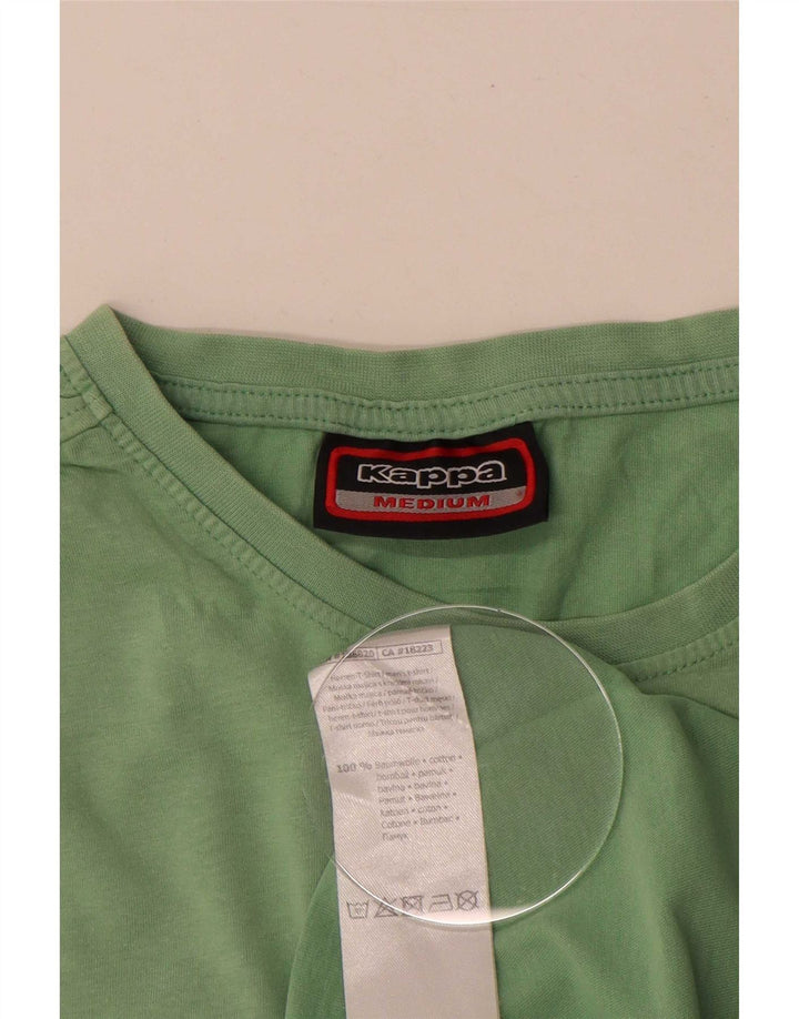 Kappa Herre Grafisk T-Shirt Top Medium Grøn Bomuld