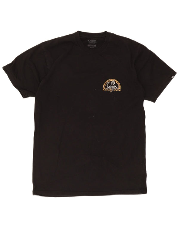 Vans Herre Classic Fit Grafisk T-Shirt Top Medium Sort Bomuld