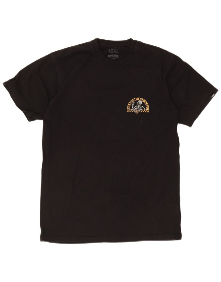 Vans Herre Classic Fit Grafisk T-Shirt Top Medium Sort Bomuld