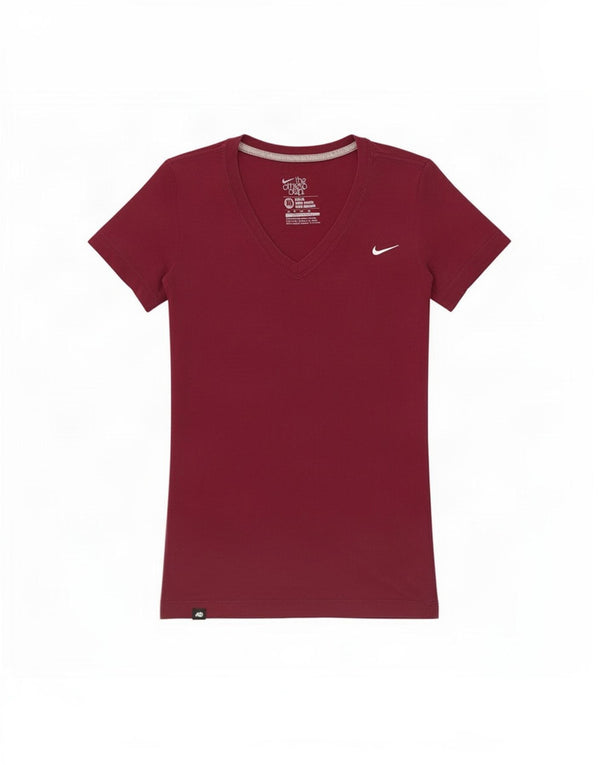 Nike Slim Fit T-Shirt Top UK 6 XS rødbrun bomuld