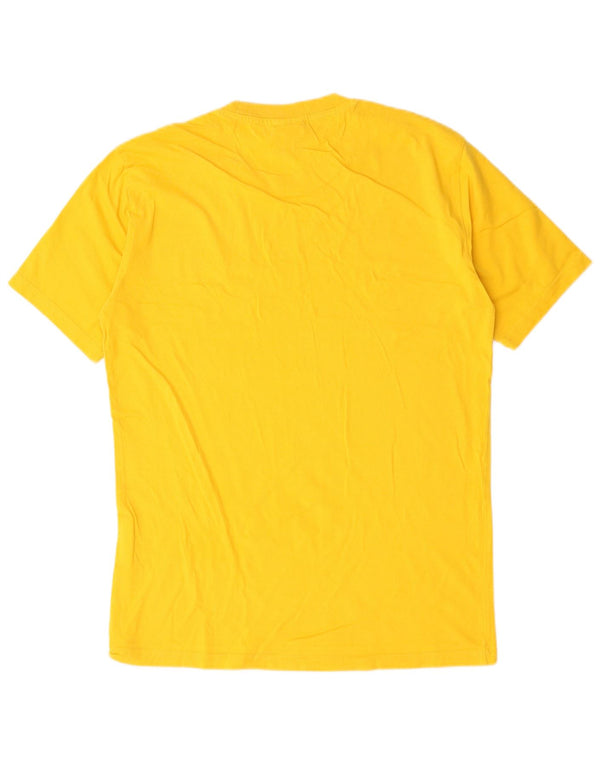 Champion Herre T-Shirt Top Lille Gul Bomuld