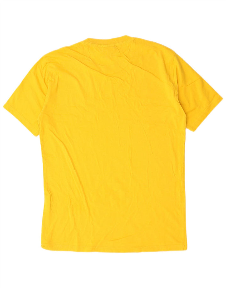 Champion Herre T-Shirt Top Lille Gul Bomuld