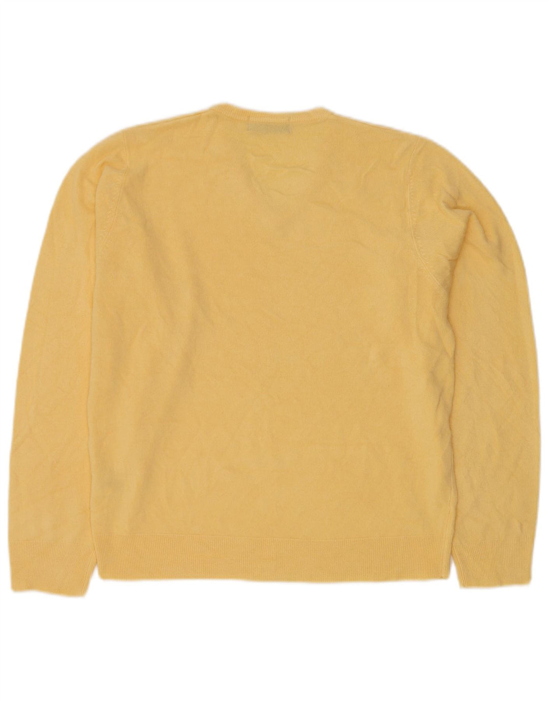 MARKS & SPENCER Herre Blue Harbor V-hals sweater Medium Gul