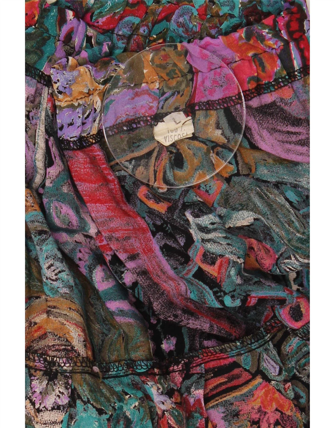 Vintage kvinders abstrakt mønster A-line nederdel Large W30 Multicolored