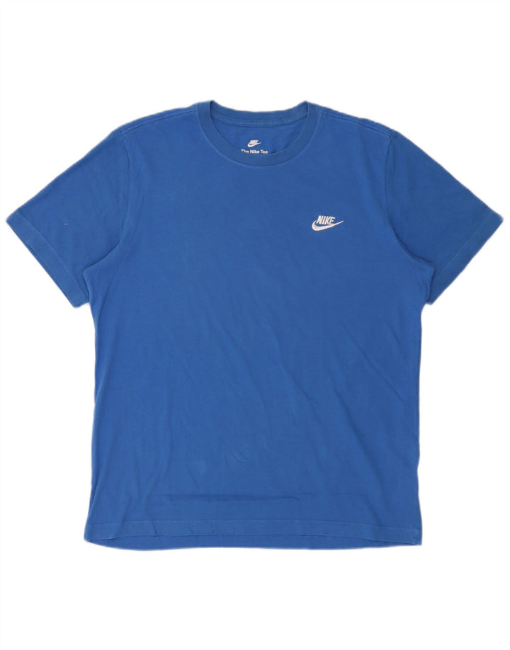 Nike T-shirt top til mænd, stor blå bomuld