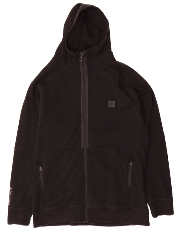 Superdry Hættetrøje med lynlås til mænd 2XL sort bomuld
