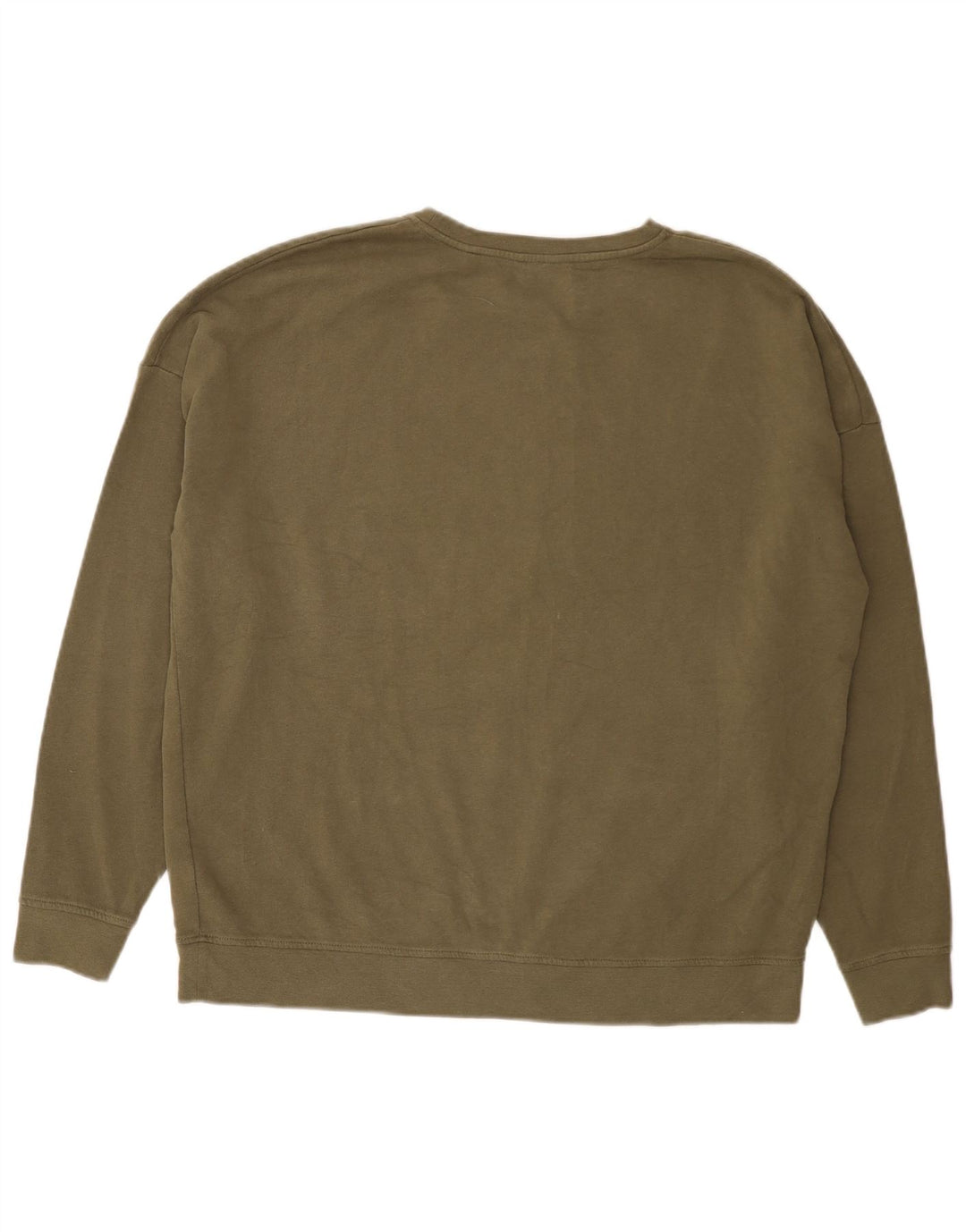 Jack Wills Dame Oversized Sweatshirt Jumper UK 16 Stor Khaki Bomuld
